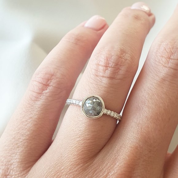 Diamond Engagement Ring 14K White Gold 1.02 TCW - Picture 4 of 9